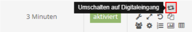 Sensor Aktion Typ umschalten